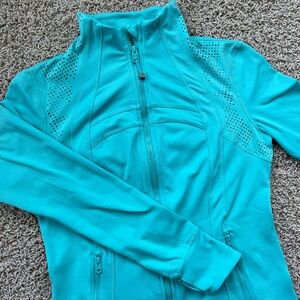 Teal zip up jacket